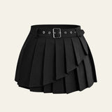 Velira Trousers & Bottoms Women Juoda / XS Amelie sluoksniuota klostuota mini sijonas