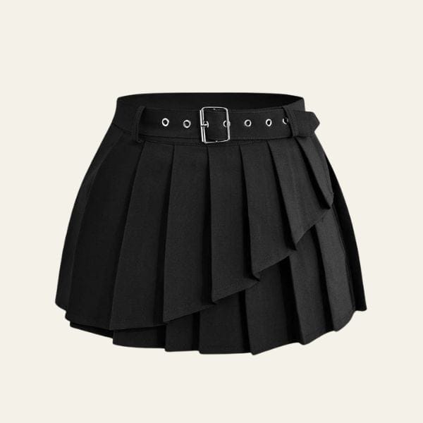 Velira Trousers & Bottoms Women Juoda / XS Amelie sluoksniuota klostuota mini sijonas