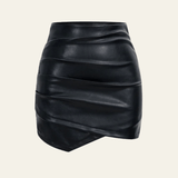 Velira Trousers & Bottoms Women Juoda / XS Lira Asimetrinė Raukšlėta Mini Sijonas