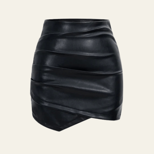 Velira Trousers & Bottoms Women Juoda / XS Lira Asimetrinė Raukšlėta Mini Sijonas