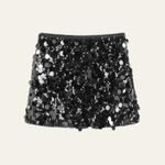 Velira Trousers & Bottoms Women Juoda / XS Monako Blizgučių Mini Sijonas
