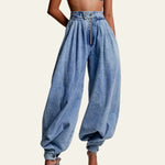 Velira Trousers & Bottoms Women Kijoto plisuotos balioninės džinsai