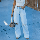 Velira Trousers & Bottoms Women „Malibu“ pažeisti džinsai