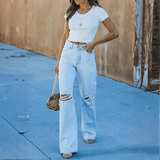 Velira Trousers & Bottoms Women „Malibu“ pažeisti džinsai