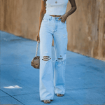 Velira Trousers & Bottoms Women „Malibu“ pažeisti džinsai