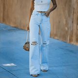 Velira Trousers & Bottoms Women „Malibu“ pažeisti džinsai