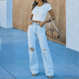 Velira Trousers & Bottoms Women „Malibu“ pažeisti džinsai