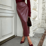 Velira Trousers & Bottoms Women Marlowe Blizgi Midi Sijonas su Įpjova