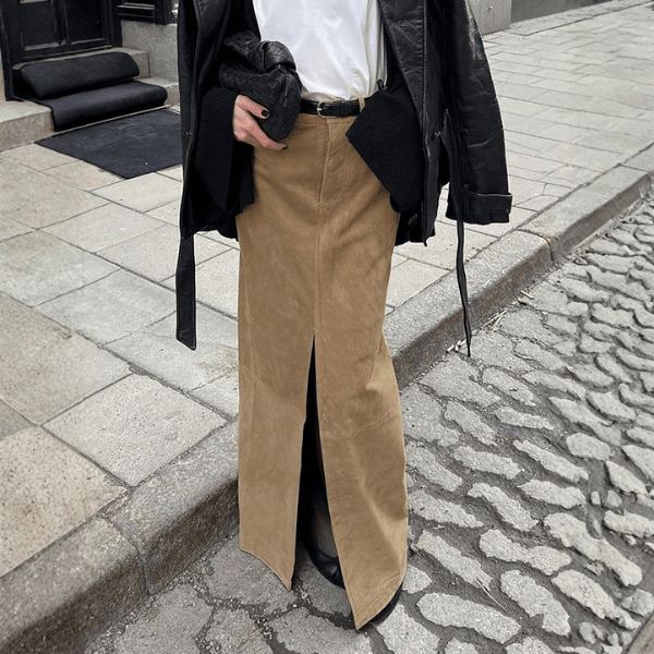 Velira Trousers & Bottoms Women Marlowe tekstūruota aukšto juosmens maksi sijonas