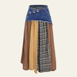Velira Trousers & Bottoms Women Mėlyna / S Aspen Pataisytas Džinsinis Midi Sijonas
