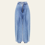 Velira Trousers & Bottoms Women Mėlyna / S Kijoto plisuotos balioninės džinsai