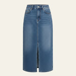 Velira Trousers & Bottoms Women Mėlyna / S Krantinės Priekinio Skaldymo Džinsinė Sijonas