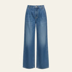 Velira Trousers & Bottoms Women Mėlyna / S Milan plačių kojų džinsai