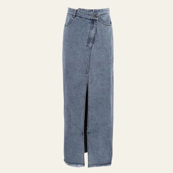 Velira Trousers & Bottoms Women Mėlyna / S Selene Aukštai Iškirpta Maxi Sijonas