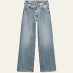 Velira Trousers & Bottoms Women Mėlyna / S Turino plačių kojų džinsai