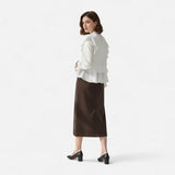 Velira Trousers & Bottoms Women Milano Korduroy Midi Sijonas