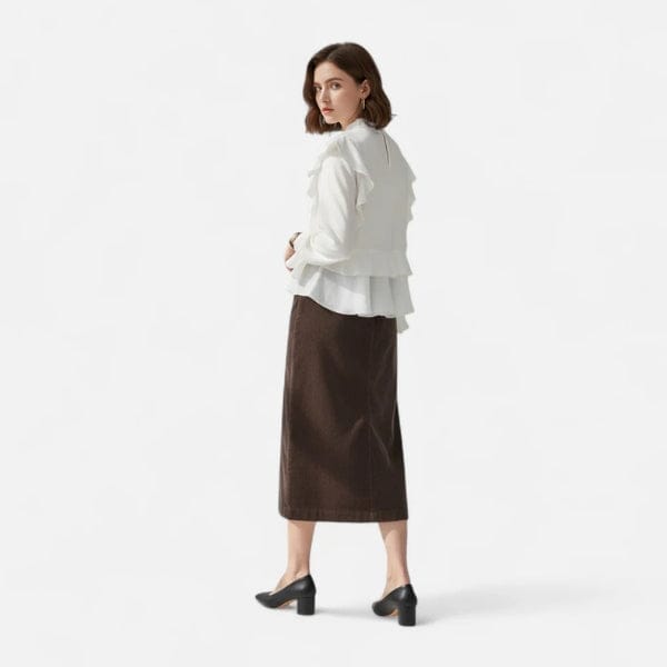 Velira Trousers & Bottoms Women Milano Korduroy Midi Sijonas