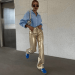 Velira Trousers & Bottoms Women Milano Metalinės Džinsai