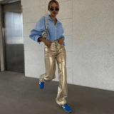 Velira Trousers & Bottoms Women Milano Metalinės Džinsai