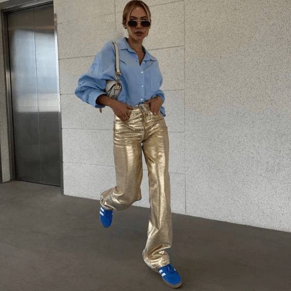 Velira Trousers & Bottoms Women Milano Metalinės Džinsai