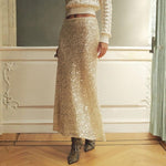 Velira Trousers & Bottoms Women Monako Blizgučių Maxi Sijonas