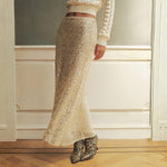 Velira Trousers & Bottoms Women Monako Blizgučių Maxi Sijonas