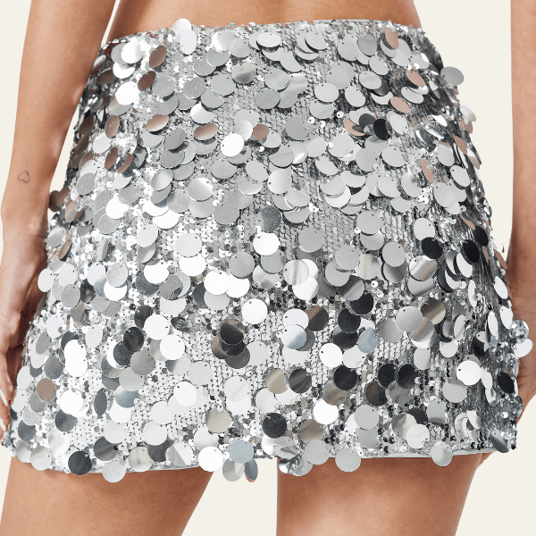 Velira Trousers & Bottoms Women Monako Blizgučių Mini Sijonas