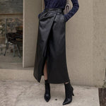 Velira Trousers & Bottoms Women Monako Wrap-Front Oda Midi Sijonas