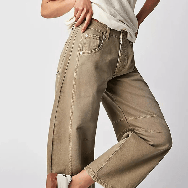 Velira Trousers & Bottoms Women Nira Atsipalaidavę Plati Kojų Džinsai