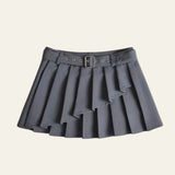 Velira Trousers & Bottoms Women Pilka / XS Amelie sluoksniuota klostuota mini sijonas
