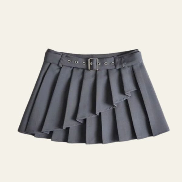 Velira Trousers & Bottoms Women Pilka / XS Amelie sluoksniuota klostuota mini sijonas