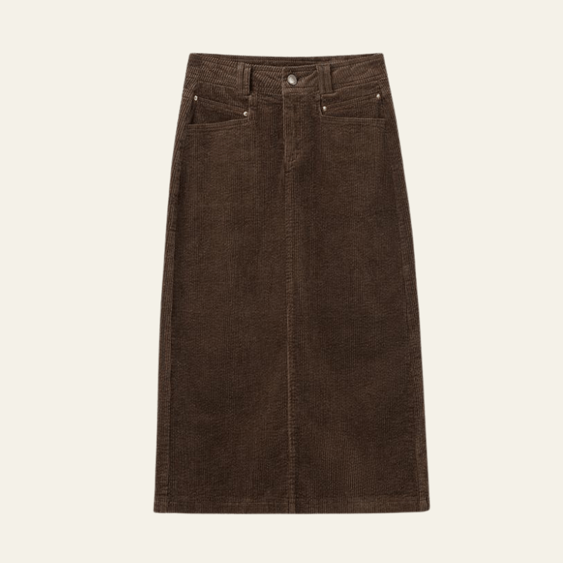 Velira Trousers & Bottoms Women Ruda / S Milano Korduroy Midi Sijonas