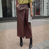 Velira Trousers & Bottoms Women Ruda / S Monako Wrap-Front Oda Midi Sijonas