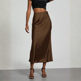 Velira Trousers & Bottoms Women Ruda / S Riviera satino apdailos midi sijonas