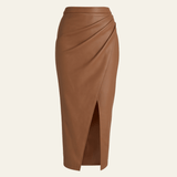 Velira Trousers & Bottoms Women Ruda / S Vienos odos midi sijonas