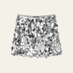 Velira Trousers & Bottoms Women Sidabrinė / XS Monako Blizgučių Mini Sijonas