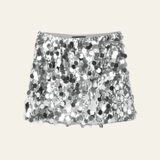 Velira Trousers & Bottoms Women Sidabrinė / XS Monako Blizgučių Mini Sijonas