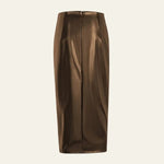 Velira Trousers & Bottoms Women Siena raukšlėta odinė midi sijonas