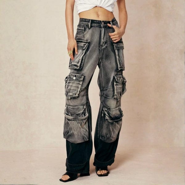 Velira Trousers & Bottoms Women SoHo daugiasluoksniai krovinių džinsai