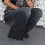 Velira Trousers & Bottoms Women Soho Kristalų Platus Kojų Džinsai