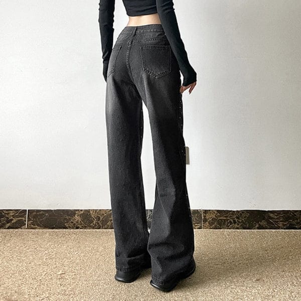 Velira Trousers & Bottoms Women Soho Kristalų Platus Kojų Džinsai