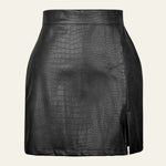 Velira Trousers & Bottoms Women Soho krokodilo tekstūros odos mini sijonas