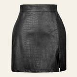 Velira Trousers & Bottoms Women Soho krokodilo tekstūros odos mini sijonas