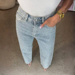 Velira Trousers & Bottoms Women Stella Diamante Tiesios Džinsai