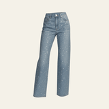 Velira Trousers & Bottoms Women Stella Diamante Tiesios Džinsai