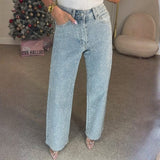 Velira Trousers & Bottoms Women Stella Diamante Tiesios Džinsai