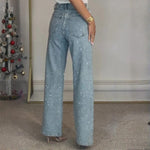 Velira Trousers & Bottoms Women Stella Diamante Tiesios Džinsai