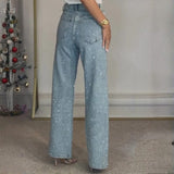 Velira Trousers & Bottoms Women Stella Diamante Tiesios Džinsai