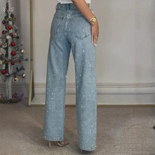 Velira Trousers & Bottoms Women Stella Diamante Tiesios Džinsai