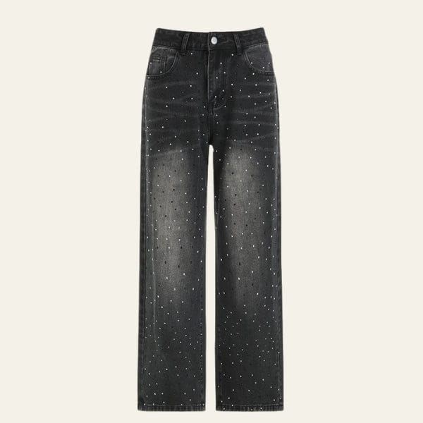 Velira Trousers & Bottoms Women Tamsiai Pilka / S Soho Kristalų Platus Kojų Džinsai